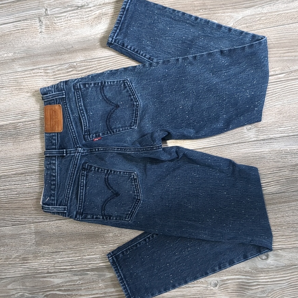 Levi's Wedgie Dark Wash VINTAGE Big E Speckled Denim High Rise Jeans Size 24
